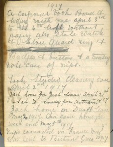 Hodgesob 1914 -1918 Diary 9242